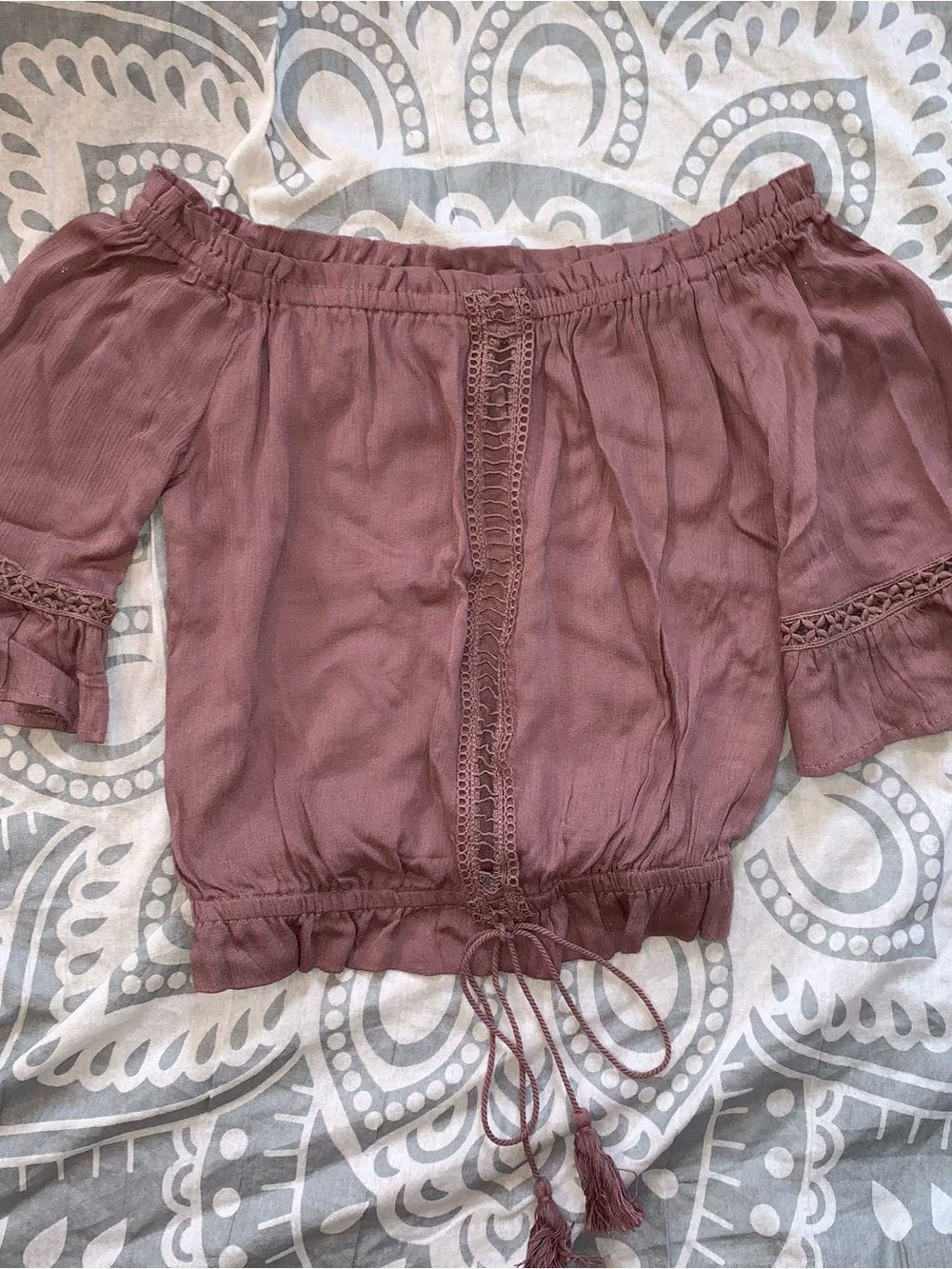 Off-Shoulder Mauve Women’s Top